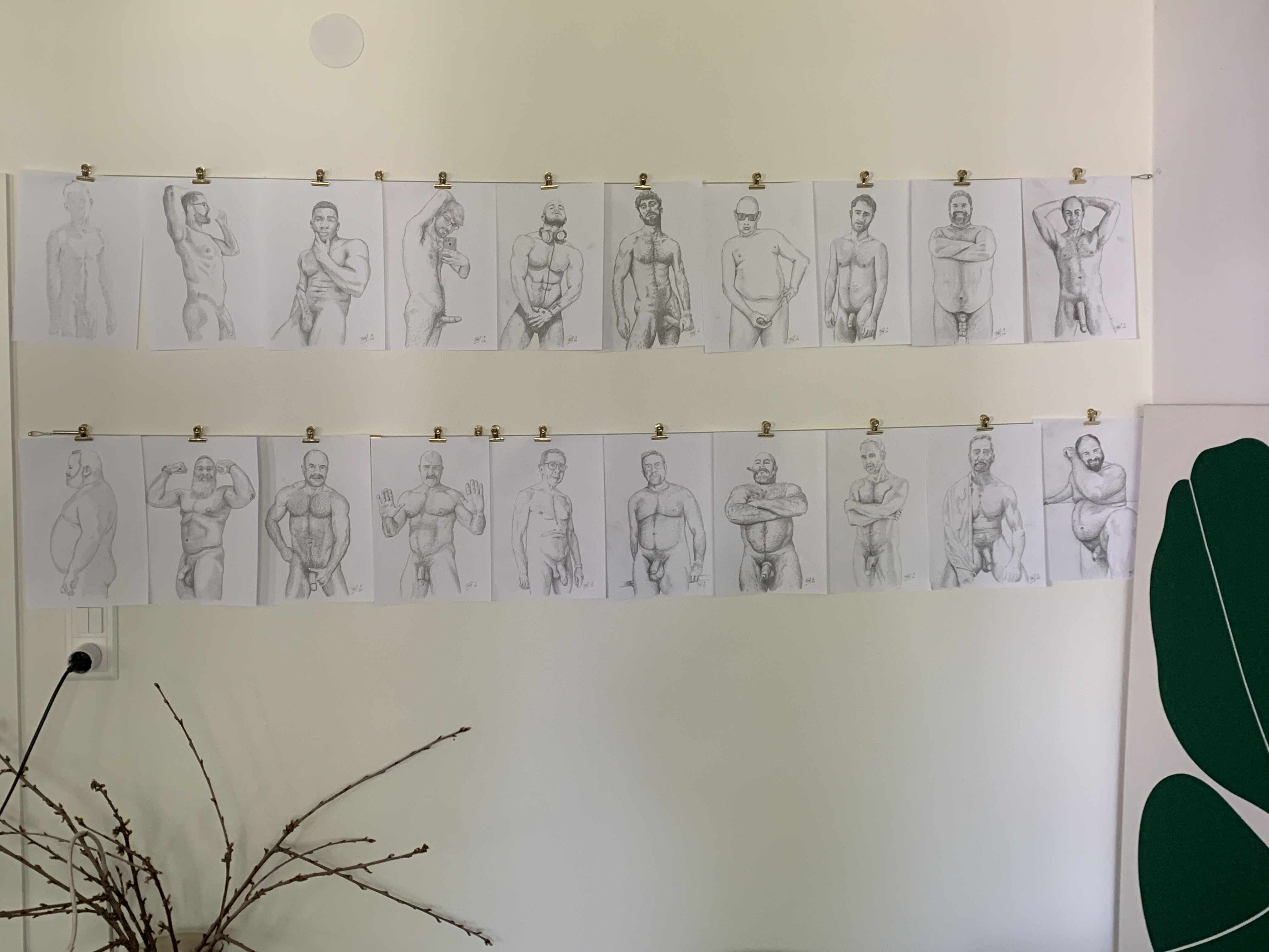  Eine Portrait Serie in Graphit, 2020 