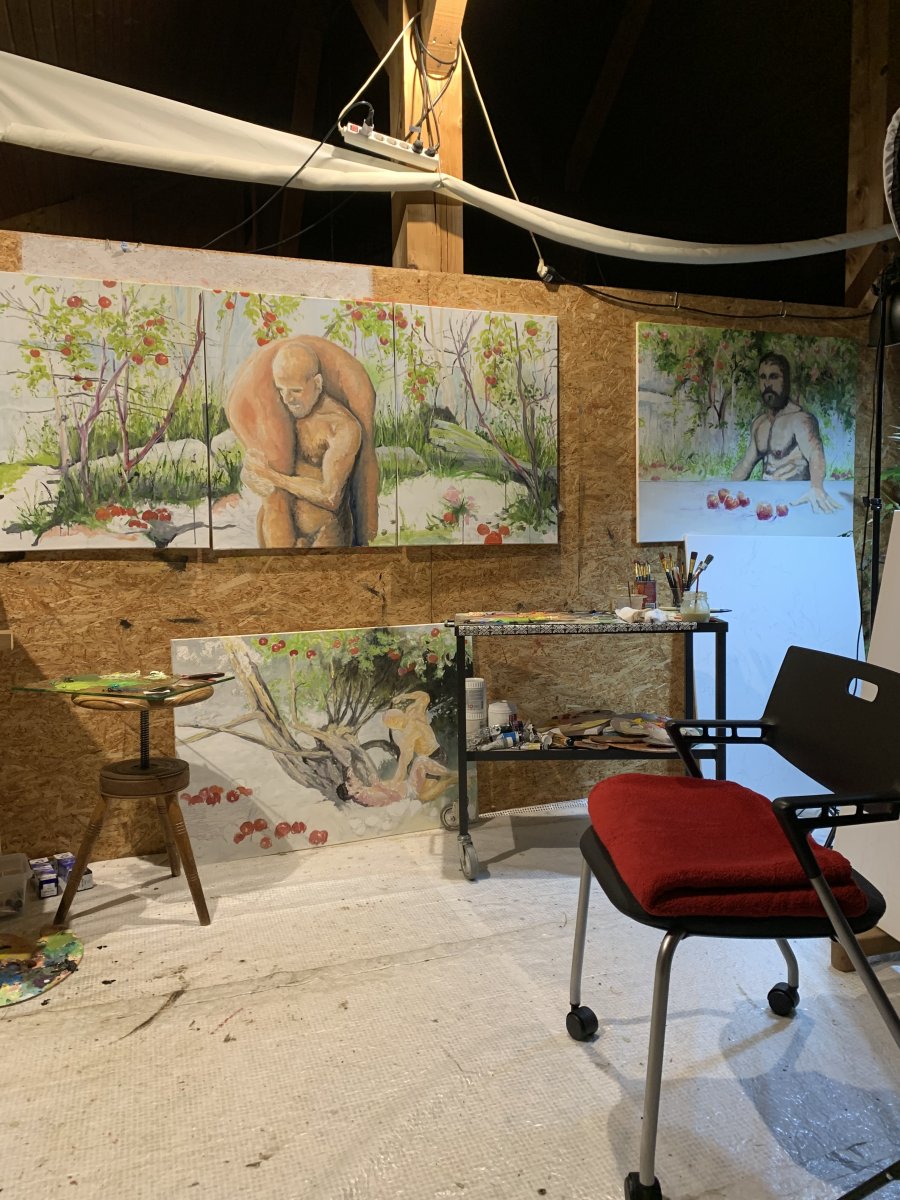 Blick in mein Atelier in den Vogesen / FR